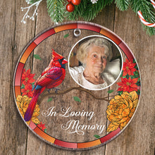 Custom Photo In Loving Memory - Personalized Heart Ornament - Memorial Gift For Family