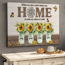 Our Home Sweet Garden - Personalized Customized Canvas - Gift For Family Members, Couples, Lovers