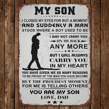 You Are My Son - Personality Metal Sign - Gift For Dad Father's Day Gift