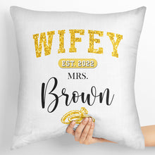 Wifey - Personalized Pillow - Christmas Gifts For Husband Wife, Anniversary