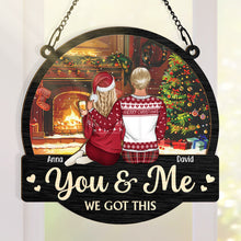 You & Me - Personalized Acrylic Window Suncatcher Ornament - Christmas, Anniversary Gift For Couple