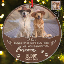 Custom Photo And Tonight I’ll Fall Asleep, With You In My Heart - Personality Customized Ornament - Gift For Pet Lover