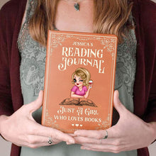 I'm Just A Girl Who Loves Books - Personalized Customized Leather Journal - Gift For Book Lovers