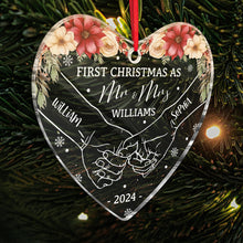 First Christmas - Customized Personalized Acrylic Ornament - Christmas Gift For Couple Husband Wife