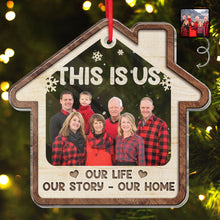 Custom Photo - This Is Us Our Family - Customized Personalized Acrylic Ornament - Gift For Family