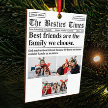 Best Friends Are The Family We Choose - Personalized Wooden Cutout Ornament - Gift For Best Friends, Besties