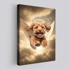 Pet Loss With Halo & Wings Heavenly - Personalized Customized Canvas - Memorial Gift For Pet Lovers