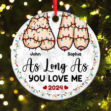 A Lifetime Is Never Enough With You - Customized Personalized Ceramic Ornament - Christmas Gift For Couple Husband Wife