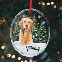 Custom Photo Pet Face - Customized Personalized Glass Ornament - Christmas Gift For Dog Lovers