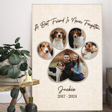 Custom Pet Photo A Best Friend Is Never Forgetten - Customized Personalized Canvas - Gift For Pet Dog Memorial Loss Gift