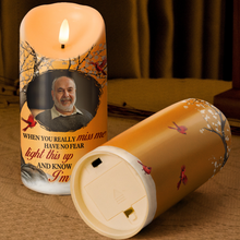 Light This When You Miss Me - Personalized Candle LED Light - Memorial Gifts For Family Members