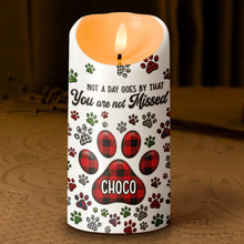 A Heartbeat At My Feet - Personalized Candle LED Light - Sympathy Gift For Pet Owners, Pet Lovers