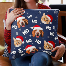 Custom Photo Pet Merry Christmas - Customized Personalized Pillow - Pet Gift For Dog Cat Pet Lover