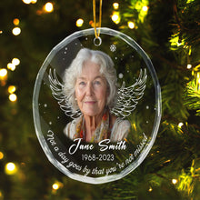 Custom Photo - Not A Day Goes By That You're Not Missed - Customized Personalized Glass Ornament - Memorial Gift For Loss