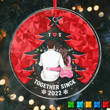 Together Since - Customized Personalized Acrylic Ornament - Couple Gift For Husband Wife