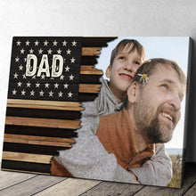 Custom Photo Fatherhood - Customized Personalized Canvas - Father's Day Gift Ideas For Family Members, Father, Dad, Grandpa