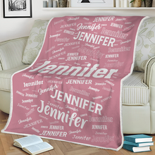 Custom Name Soft Nap Pink Blanket Four Seasons Gift Personalized Custom Blanket