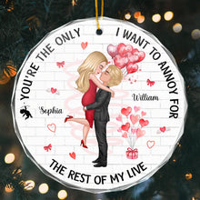 Annoying For The Rest Of My Life Couples - Customized Personalized Glass Ornament - Gift For Couple