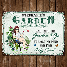 Into The Garden To Find My Soul - Garden Sign - Personalized Custom Classic Metal Signs