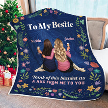 Personalized Custom Fleece Flannel Blanket Bestie Blanket - Gifts For Besties, Sisters