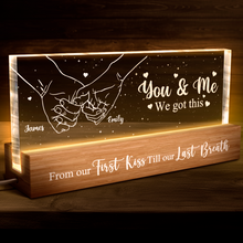 From Our First Kiss Till Our Lasr Breath - Customized Personalized Acrylic LED Night Light - Gift For Couple Husband Wife