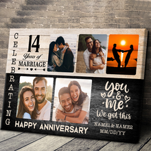 Custom Photo - Happy Anniversary - Personality Customized Canvas - Gift For Couple