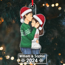 2024 Christmas Couple - Customized Personalized Acrylic Ornament - Gift For Couple Husband Wife