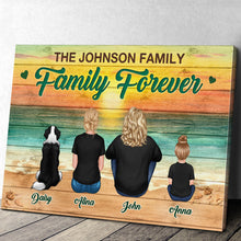 Family Forever - Personalized Customized Canvas - Warm Gift For Family & Pet Lover