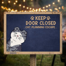Cats Planning Escape - Personalized Customized Metal Sign - Unique Gift For Cat Lovers