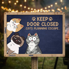Cats Planning Escape - Personalized Customized Metal Sign - Unique Gift For Cat Lovers