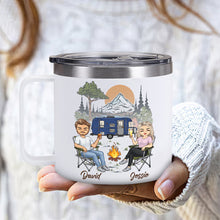 Husband Wife Camping For Life - Personalized 14oz Tumbler - Gift For Husband, Wife