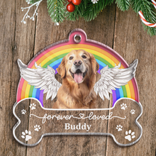 Pet Memorial Keepsake Rainbow Photo Inserted - Personality Customized Ornament - Gifts For Dog Owners, Dog Lovers