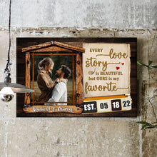 Every Love Story Is Beautiful - Custom Photo, Personalized Custom Framed Canvas Wall Art