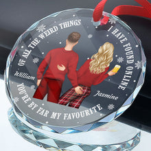 You're By Far My Favourite - Customized Personalized Glass Ornament - Christmas Gift For Couple Husband Wife