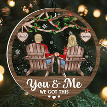 Together We Build A Life We Love - Customized Personalized Window Suncatcher Ornament - Christmas Gift For Couple