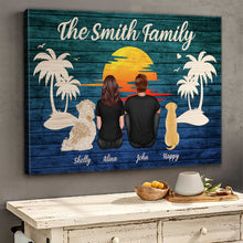 Family Sitting We Got This Gift For Family Personalized Custom Framed Canvas Wall Art