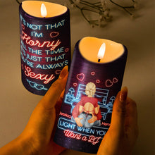 Christmas Naughty Couples Candle LED - Personalized Candle LED Light - Christmas Gift For Couples, Lovers, Husband Wife