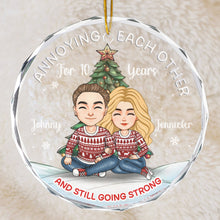 My Favorite Place Is Next To You - Customized Personalized Glass Ornament - Christmas Gift For Couple Husband Wife