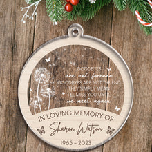 In Loving Memory Of - Customized Personalized Acrylic Wooden Ornament - Remembrance Gifts For Loss