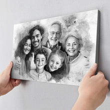 Custom Combine Photos Loved One From Different Photos - Personalized Customized Canvas - Memorial Gift For Family Member