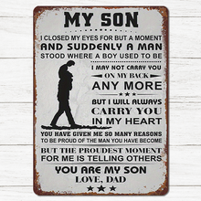 You Are My Son - Personality Metal Sign - Gift For Dad Father's Day Gift