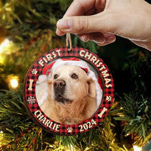 First Christmas - Personalized 2-Layered Wooden Ornament - Christmas Gifts For Dog Lover, Cat Lover