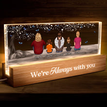 Family Sitting, We Are Always With You - Customized Acrylic LED Night Light - Gifts For Family