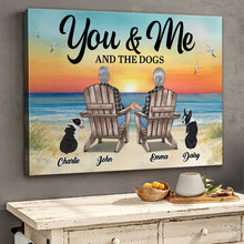 You & Me And The Dogs - Personalized Customized Canvas - Decoration For Pet Lovers