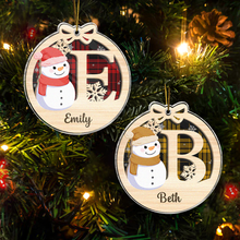 Christmas Snowman - Personalized Acrylic Ornament - Christmas Gift For Baby Kids