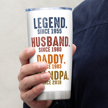 Custom Legend Husband Daddy Grandpa - Personalized Custom Tumbler - Gifts For Dad, Grandpa