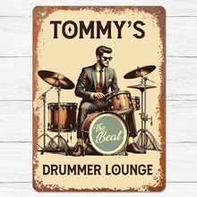 My Drummer Lounge Gift For Drummer Personalized Custom Metal Sign