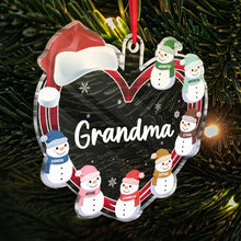 Little Snowmen - Personalized Customized Ornament - Christmas Gifts For Mom, Grandma, Dad, Grandpa