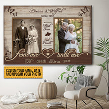 Custom Photo Personalized Canvas Keep Happiness Here Gifts For Our Happy Marriage For Couples