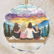 Besties Best Friends Forever - Personalized Custom Glass Ornament - Gift For Besties, Sisters, BFF